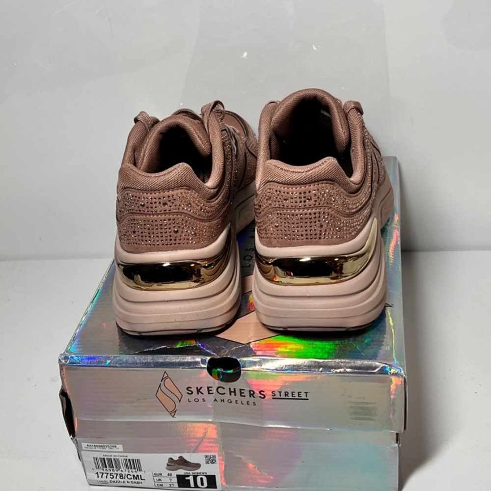 Skechers Hazel Street Rhinestone Lace-Up Sneakers - Picture 6 of 6